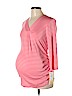 Oh Baby By Motherhood Pink 3/4 Sleeve Top Size L - photo 1