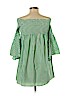 Zara 100% Cotton Green Casual Dress Size XS - photo 2