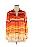 Lafayette 148 New York 100% Silk Orange Long Sleeve Silk Top Size 16 - photo 1