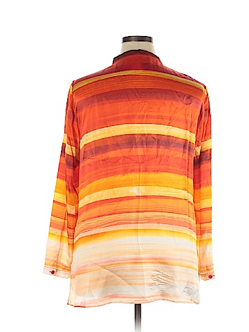 Lafayette 148 New York Long Sleeve Silk Top (view 2)