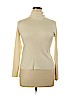 August Silk Ivory Turtleneck Sweater Size XL - photo 1
