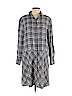 PureDKNY 100% Cotton Gray Casual Dress Size L - photo 1