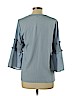 Karl Lagerfeld Paris 100% Polyester Blue Long Sleeve Blouse Size M - photo 2