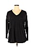 St. John's Bay Black Long Sleeve Top Size 1X - photo 1