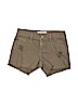 Abercrombie & Fitch Solid Green Denim Shorts Size 9 - 10 - photo 1