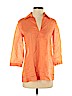 Theory 100% Cotton Orange Long Sleeve Button-Down Shirt Size S - photo 1