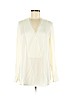 Theory 100% Silk Ivory Long Sleeve Silk Top Size M - photo 1