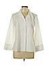 Talbots 100% Cotton White 3/4 Sleeve Button-Down Shirt Size 16 - photo 1