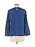 J. Crew Factory Store 100% Polyester Blue Long Sleeve Blouse Size M (petite) - photo 2