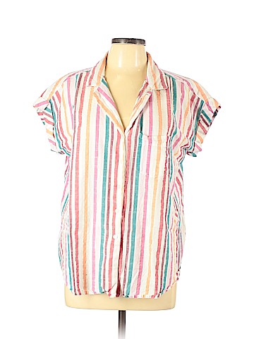 Unique Spectrum Short Sleeve Button-Down Shirt (view 1)