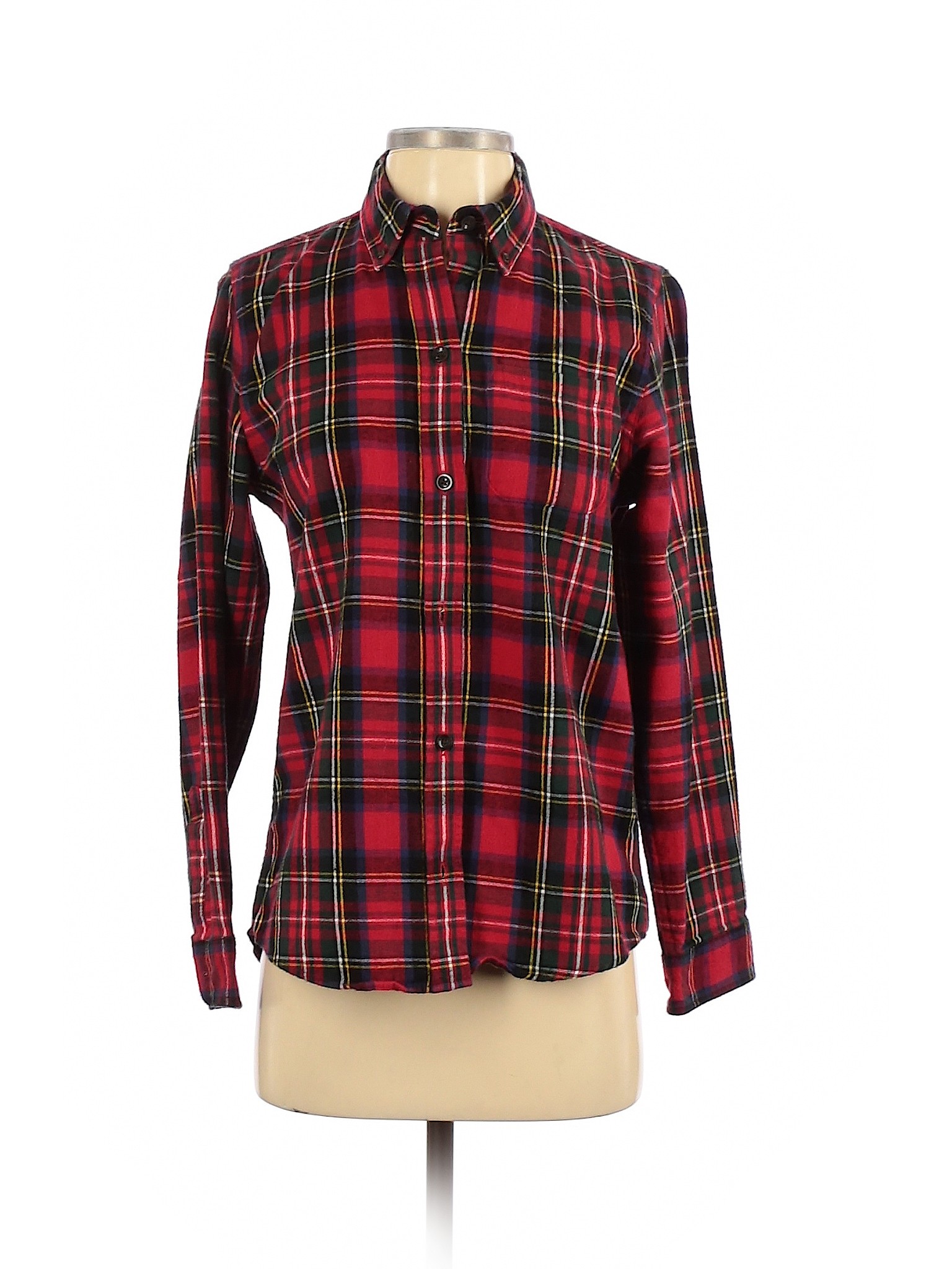 L.L.Bean Women Red Long Sleeve Button-Down Shirt XS | eBay