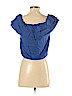 Alice + Olivia 100% Viscose Blue Short Sleeve Top Size S (petite) - photo 2