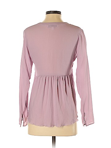 Elizabeth and James Long Sleeve Silk Top (view 2)