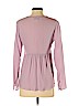Elizabeth and James 100% Silk Purple Long Sleeve Silk Top Size XXS - photo 2