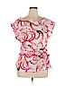 New York & Company 100% Polyester Pink Short Sleeve Blouse Size XL - photo 1