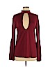 Haute Hippie 100% Modal Burgundy Long Sleeve Top Size S - photo 1