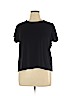 Eileen Fisher 100% Silk Black Short Sleeve Silk Top Size XL - photo 1