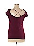 Eyeshadow 100% Cotton Burgundy Short Sleeve Top Size 14 - 16 - photo 2
