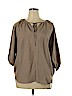 Assorted Brands 100% Polyester Brown 3/4 Sleeve Blouse Size XL - photo 1