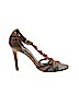 Andrew Gn 100% Leather Brown Heels Size EU 38 - photo 1