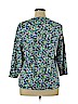 Kim Rogers 100% Cotton Blue 3/4 Sleeve Top Size 1X - photo 2