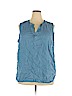 Gap 100% Lyocell Blue Sleeveless Blouse Size XXL - photo 1