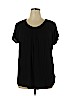 Carole Hochman Black Short Sleeve Top Size XL - photo 1