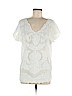 Lucky Brand 100% Viscose White Short Sleeve Top Size M - photo 1