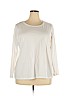 Sejour White Long Sleeve T-Shirt Size 2X - photo 1