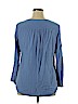 DressBarn 100% Rayon Blue Long Sleeve Blouse Size XL - photo 2