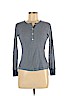 Lauren by Ralph Lauren 100% Cotton Blue Long Sleeve Henley Size M (petite) - photo 1