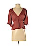 Forever 21 100% Polyester Orange 3/4 Sleeve Blouse Size XS - photo 1