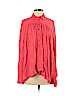 Free People 100% Rayon Pink Long Sleeve Blouse Size XS - photo 1