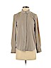 H&M 100% Polyester Tan Long Sleeve Blouse Size 4 - photo 1