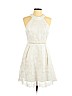 Francesca's 100% Polyester White Cocktail Dress Size L - photo 1