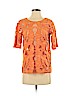 H&M Orange Short Sleeve Blouse Size 4 - photo 1