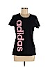 Adidas 100% Cotton Black Short Sleeve T-Shirt Size M - photo 1