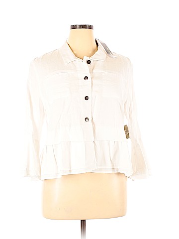 For Cynthia Long Sleeve Button-Down Shirt (view 1)