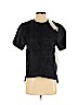 DKNY 100% Ramie Black Short Sleeve Blouse Size S - photo 1