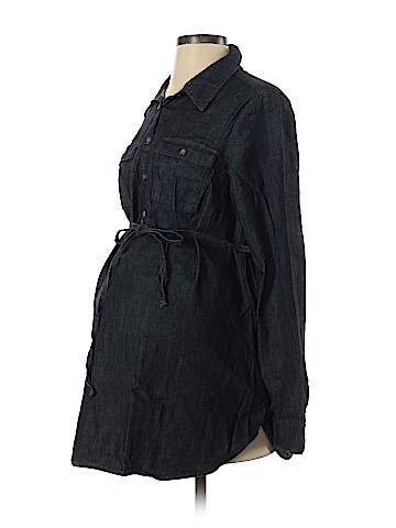 Isabel Maternity Long Sleeve Button-Down Shirt (view 1)