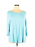 JM Collection Blue 3/4 Sleeve Top Size XL - photo 1