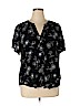 Old Navy 100% Rayon Black Short Sleeve Blouse Size XL - photo 1