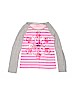 Justice 100% Cotton Stripes Graphic Pink Long Sleeve T-Shirt Size 8 - photo 1