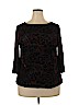 Roz & Ali Black 3/4 Sleeve Top Size 1X - photo 1