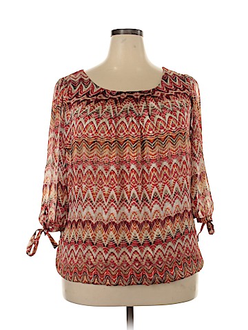 Roz & Ali 3/4 Sleeve Blouse (view 1)