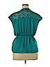 Mossimo 100% Polyester Green Short Sleeve Blouse Size XL - photo 2