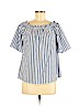 Trina Turk White Short Sleeve Blouse Size M - photo 1