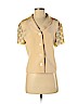 Rickie Freeman for T.J Nites 100% Silk Tan Silk Blazer Size 4 - photo 1
