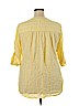 Nine West 100% Cotton Yellow 3/4 Sleeve Blouse Size XXL - photo 2