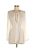 Mudd 100% Polyester White Long Sleeve Blouse Size M - photo 1